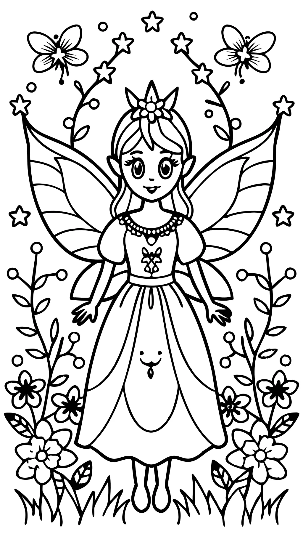 beautiful fairy coloring pages